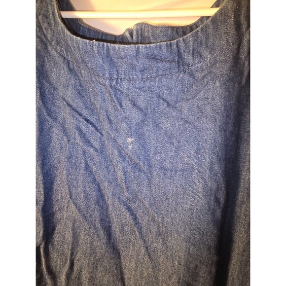 Country Wear Vintage 90s Denim Jean Dress Midi Womens Plus Size 34W 4X 5X - Picture 2 of 4